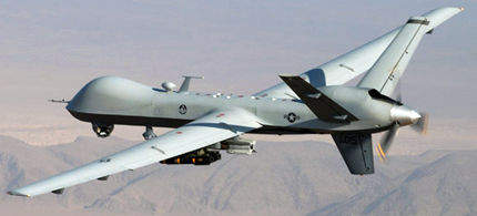 MQ-9 Reaper during a combat mission over southern Afghanistan. (photo: Lt. Col. Leslie Pratt/US Air Force)